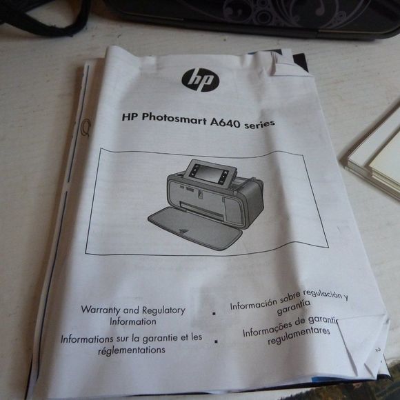 HP Photosmart A640 Digital Photo Inkjet Printer Black - Picture 8 of 8